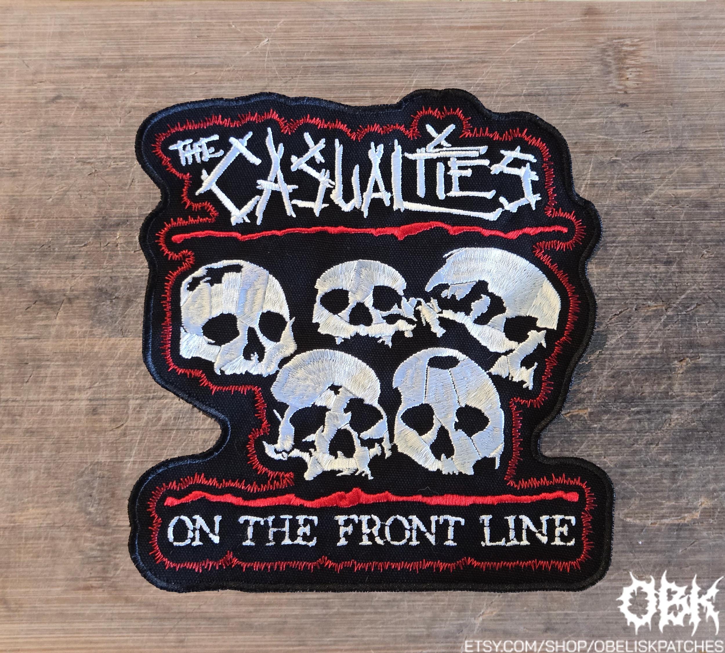 The Casualties Patch LARGE High Quality Embroidery Patch - On The Front Line