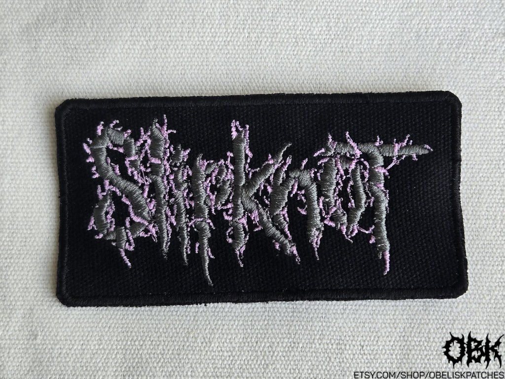 Slipknot Patch Maggots Silver Embroidery  High Quality 2.3x4.7 Inches