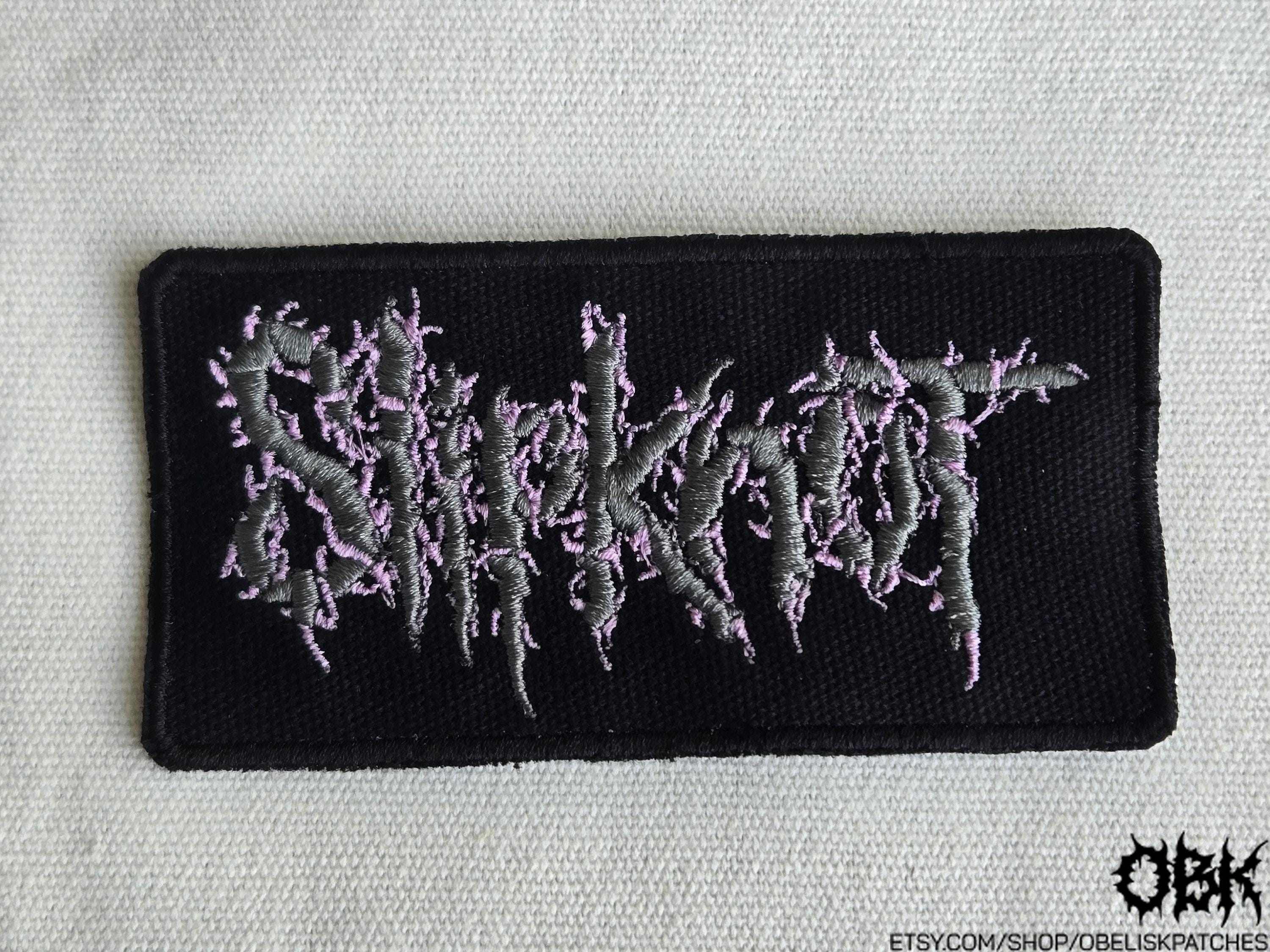 Slipknot Patch Maggots Silver Embroidery  High Quality 2.3x4.7 Inches