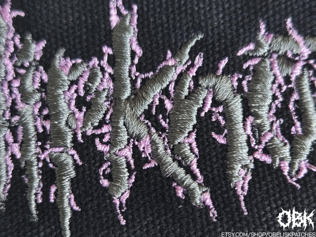 Slipknot Patch Maggots Silver Embroidery  High Quality 2.3x4.7 Inches