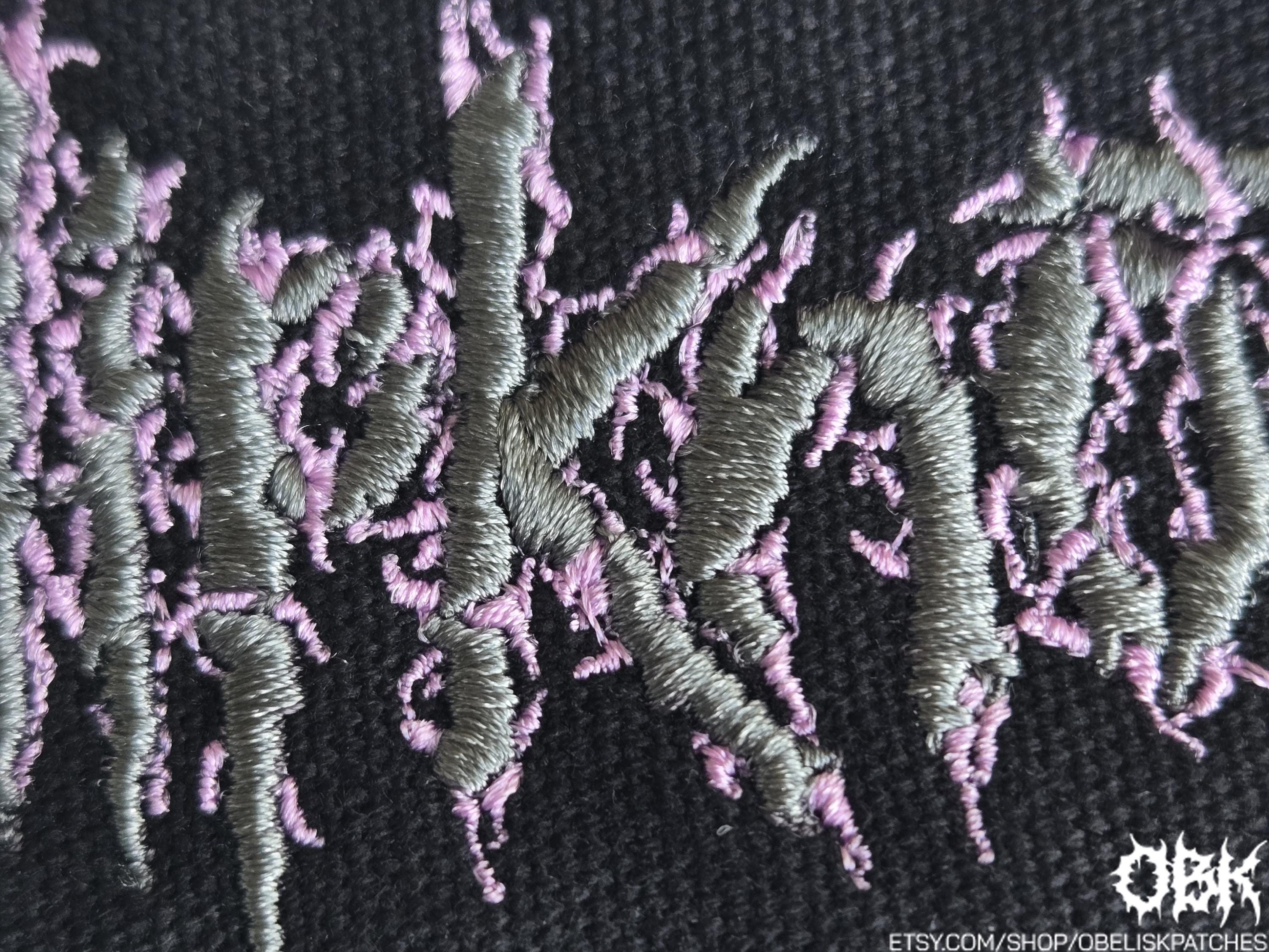 Slipknot Patch Maggots Silver Embroidery  High Quality 2.3x4.7 Inches